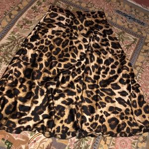 Brand new satin leopard midi skirt!